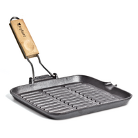 24cm Square Grill Frypan Folding Handle