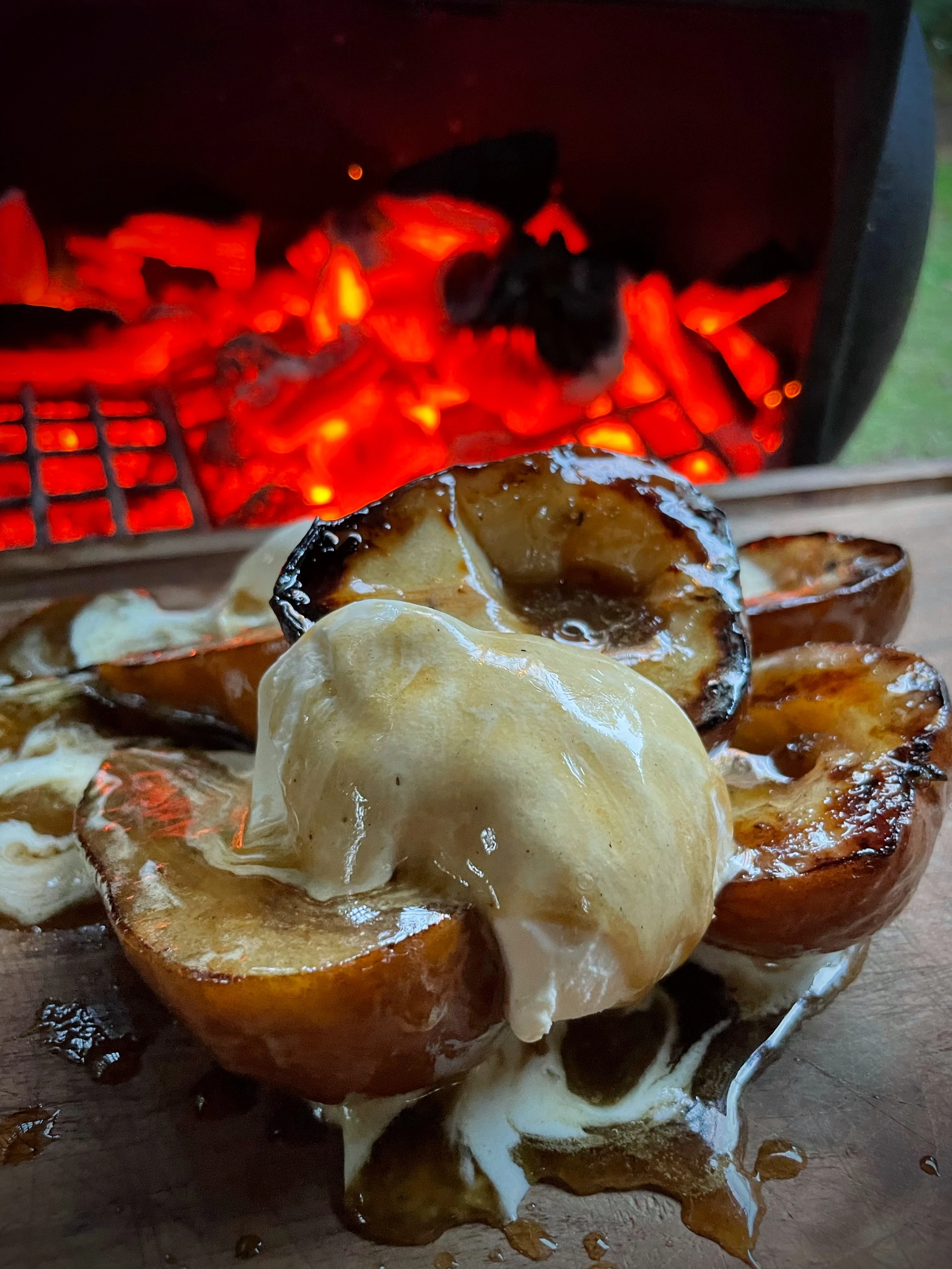 Salted Caramel Grilled Pears image