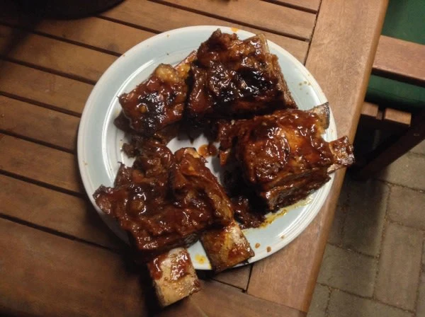 Brad's Beef short ribs with Sticky BBQ sauce glaze