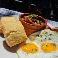 American Biscuits w/ Fiery Bacon Beans Recipe image