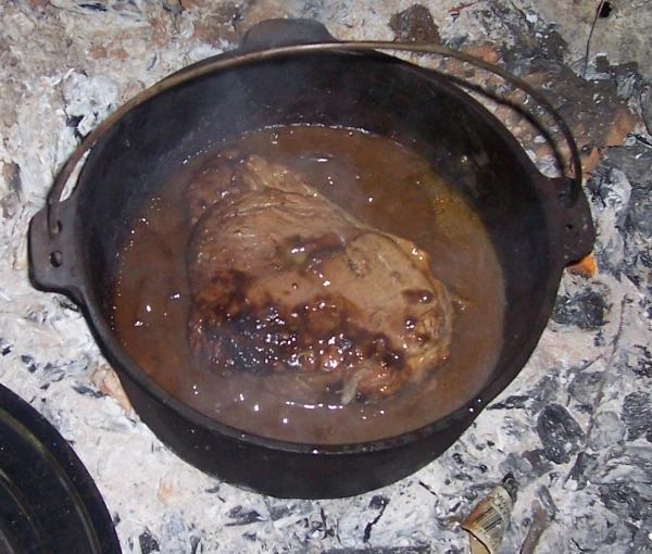 Braised Beef in rich mushroom gravy image