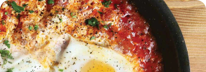 One Pot Breakfast - Continental Savoury Eggs