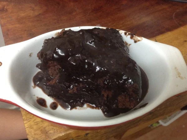 Self saucing chocolate pudding image