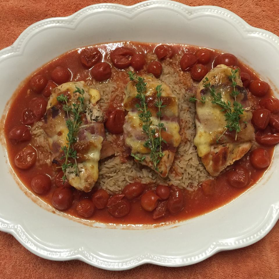 Chicken and prosciutto parmigiana