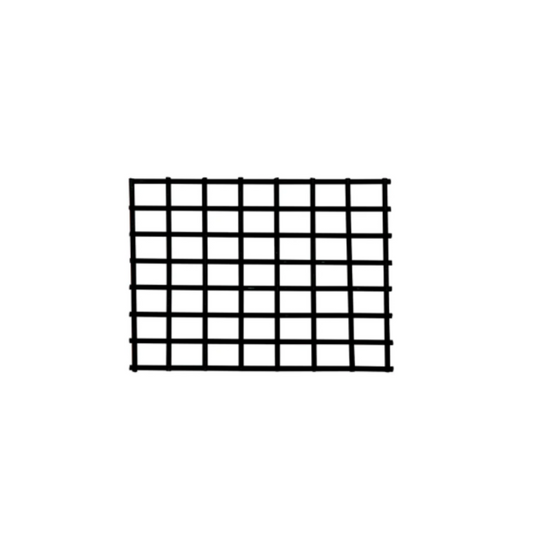 A hand-drawn black grid with six rows and eight columns on a white background, slightly skewed and uneven, reminiscent of the Ozpig Fire Grate, a replacement accessory by Ozpig for Series 1 and 2 models.