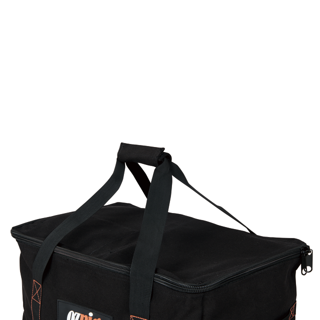 Ozpig Series 2 Heavy Duty Storage Bag – This black, soft-sided rectangular bag by Ozpig is made from durable cotton canvas and features sturdy handles, a zipper closure, and striking orange stitching. It also has a small partial Ozpig logo on the side and includes internal storage pockets to keep your accessories organized.