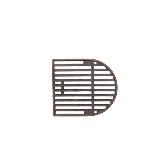 The Ozpig Big Pig Chargrill by Ozpig features a "D"-shaped metal grate, perfect for wood-fired BBQ flavour and ideal for your Big Pig setup.