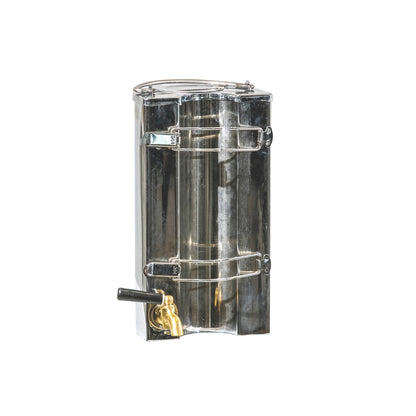 The Ozpig Traveller Kettle by Ozpig features durable stainless steel construction similar to that found in a sturdy honey extractor with a crank handle and spout used for extracting honey from beehive frames, and is shown isolated on a white background.